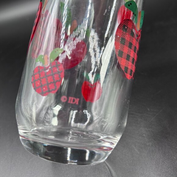 Vintage 1996 Anchor Hocking Applejack 16 oz Iced Tea Glass Apple Print VTG - Picture 5 of 11